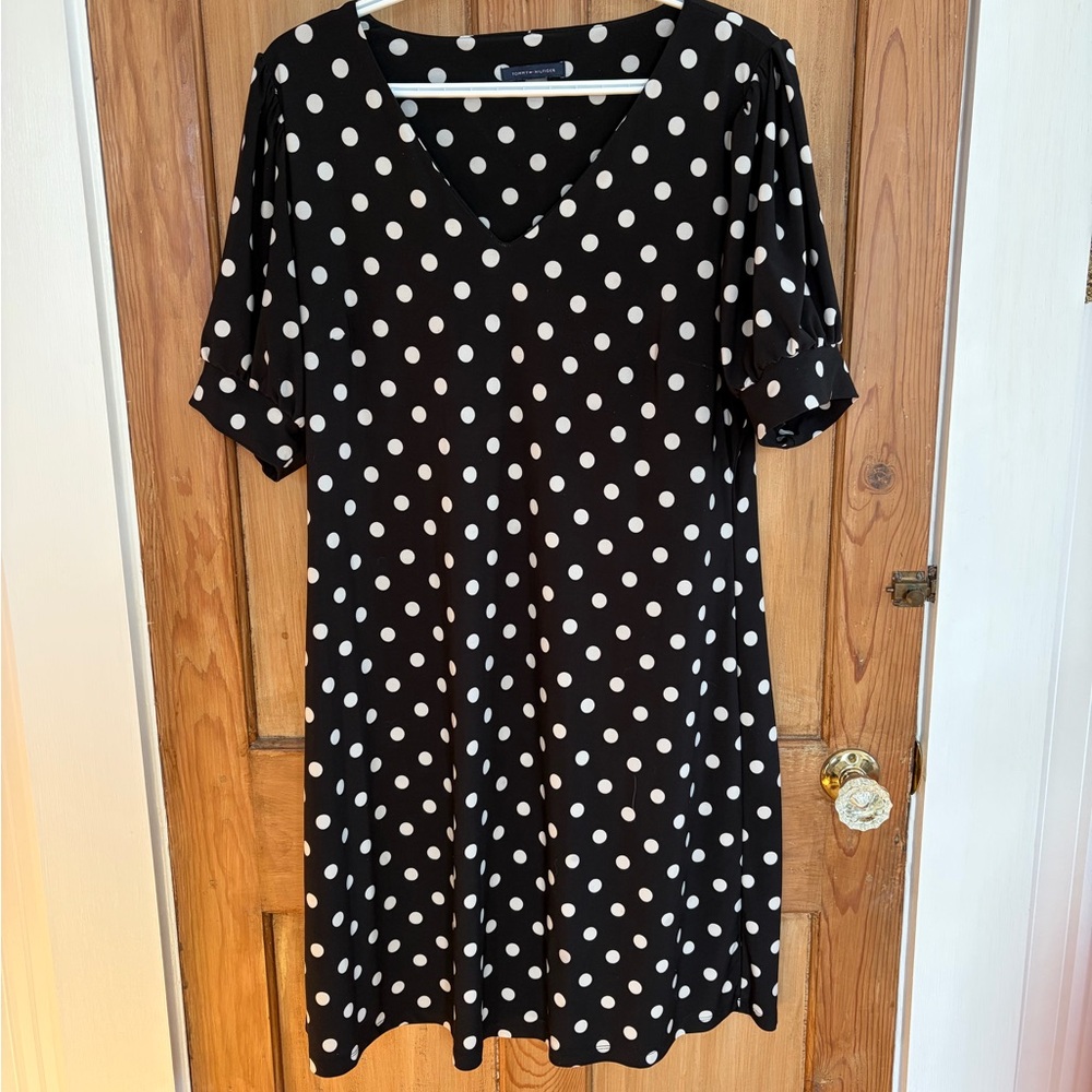 Tommy Hilfiger Black and White Polka Dot Dress